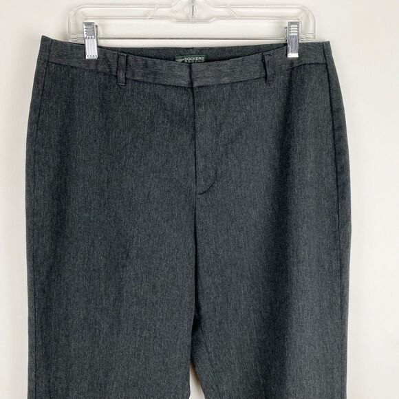 DOCKERS Recode Gray Classic Flat Front Straight Leg Dress Pants - Size 14M - Picture 4 of 7